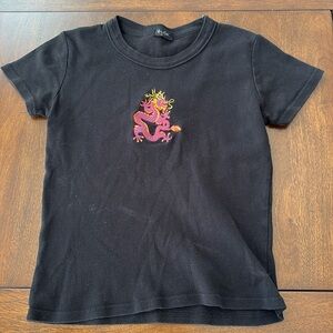 Brandy Melville black dragon top one size.